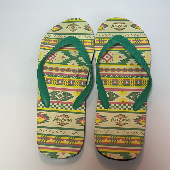 Rare Arizona Iced Tea Neet Feet Sandals Flip Flops Men’s Size 8.5/9.5 - Picture 2 of 10